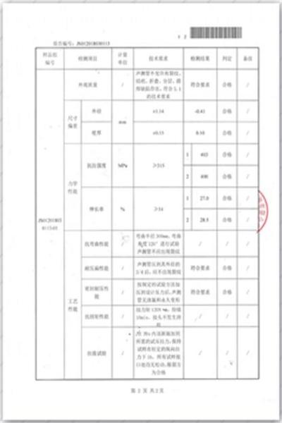 泉州出厂检测报告
